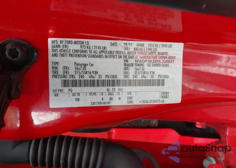 2017 Ford Focus Se from USA, damaged, VIN 1FADP3K28HL326657